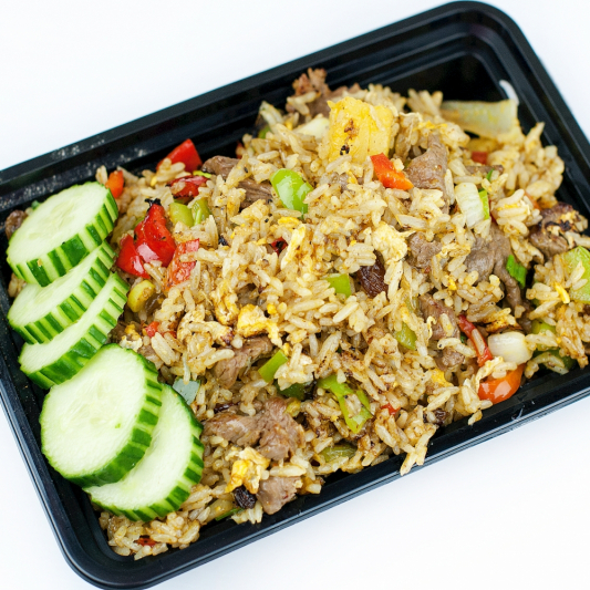 306. Fried Rice with Minced Beef & Lettuce Kwong Chow Congee & Noodle