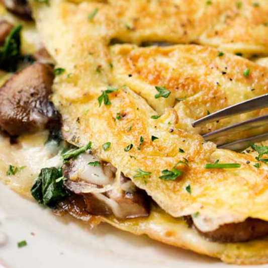 Mushroom & Chicken Omelet Cosy Inn Cafe